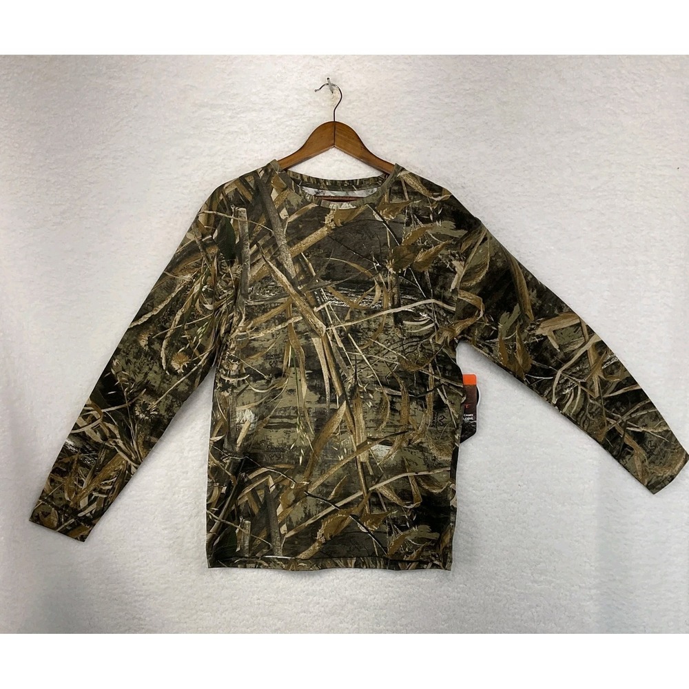 NWT Habit Men's Long Sleeve Real Tree Official Fishing Hunting Leaves Camo‎ M